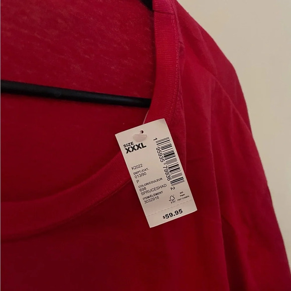 PJ Place Christmas top unisex red holiday party pajamas casual fun - Picture 4 of 5